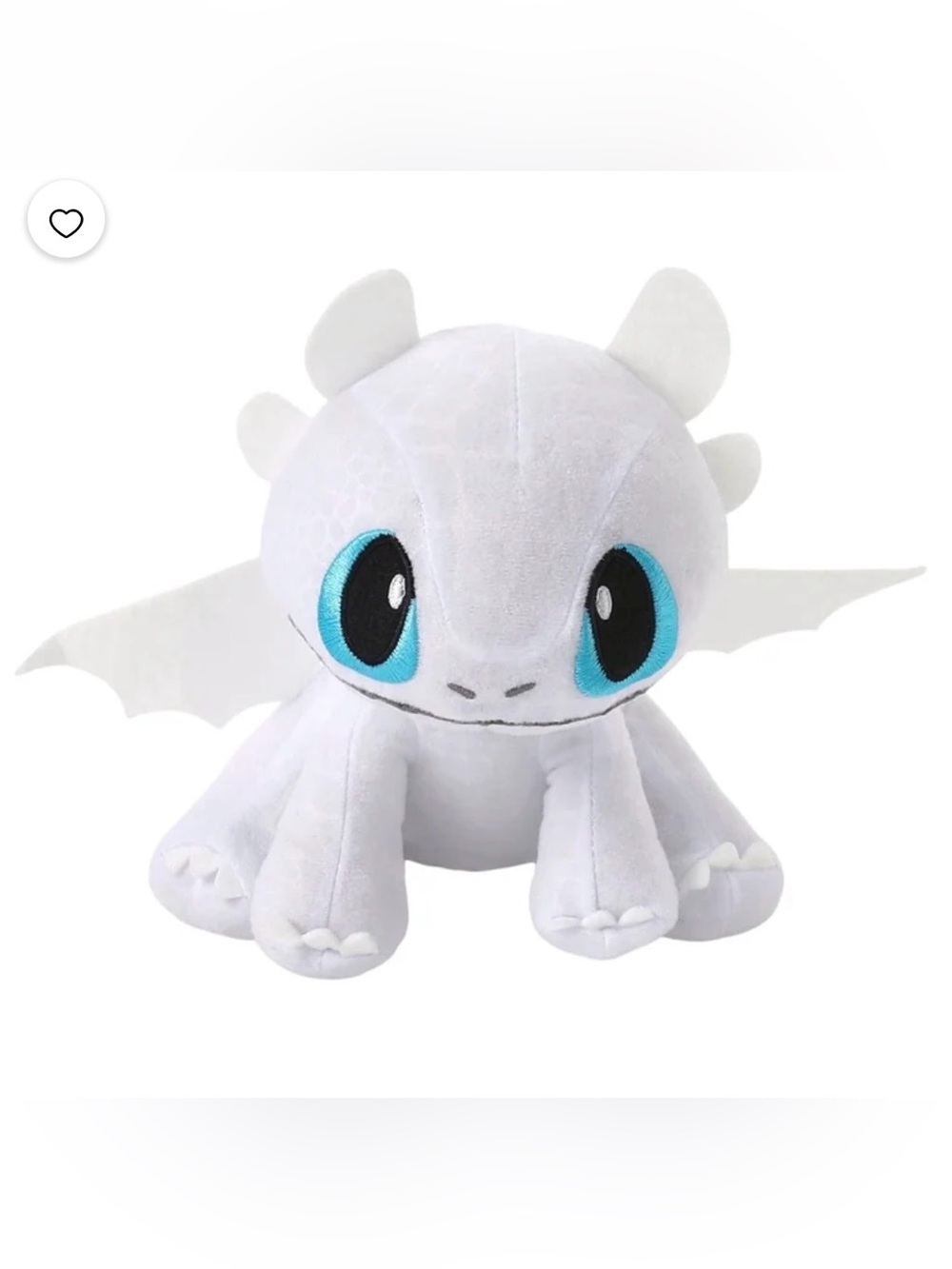 DreamWorks Dragons Light Fury Plush Toy, Soft Stuffed Animal by Just Play